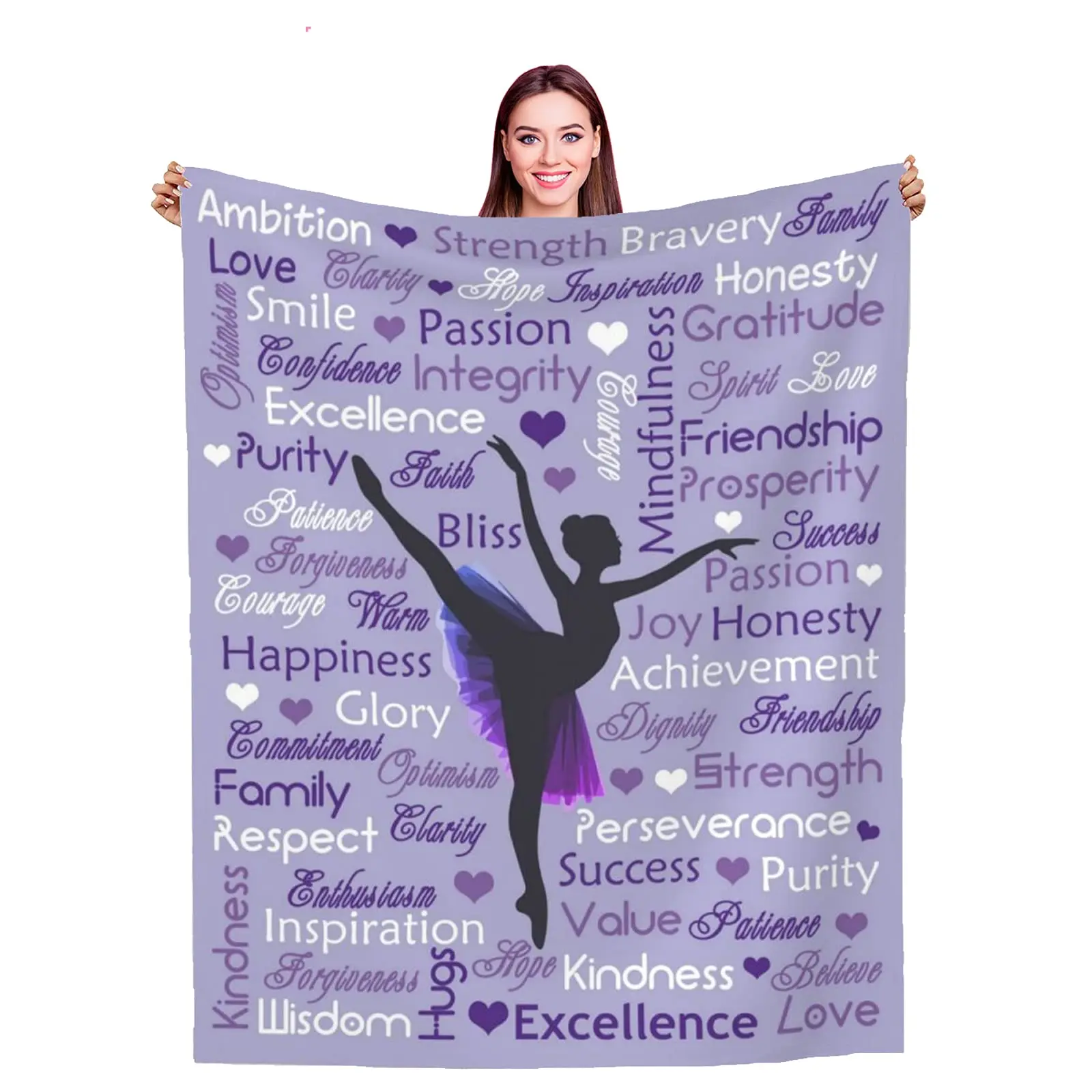 Dance Gifts Blanket for Teen Girls Women Recital Gifts Ballet Dance Teacher Appreciation Gift Throw Blankets Warm Decor Blanket