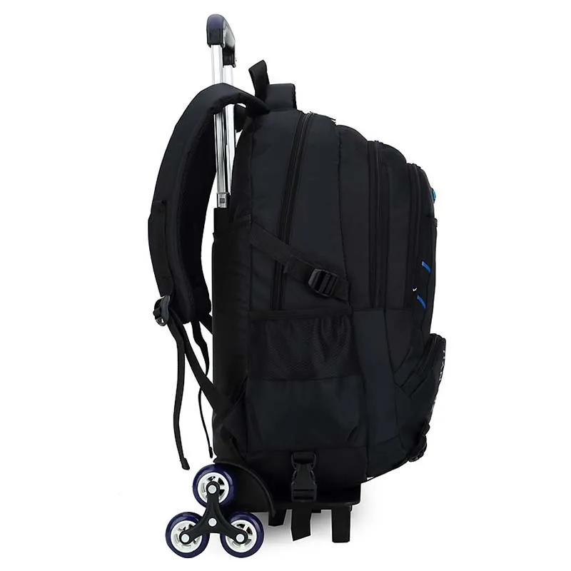 Mochila escolar extraíble para niños y niñas, morral con ruedas para escaleras, 2/6 unidades