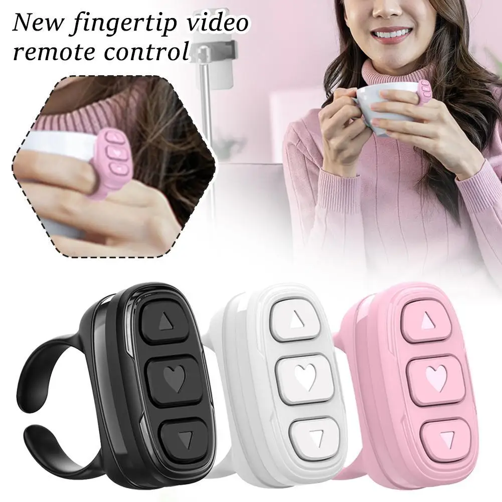 Fingertip Remote Control Portable Page Turner Scrolling Button Fingertip Remote Control for Camera Shutter Smartphones