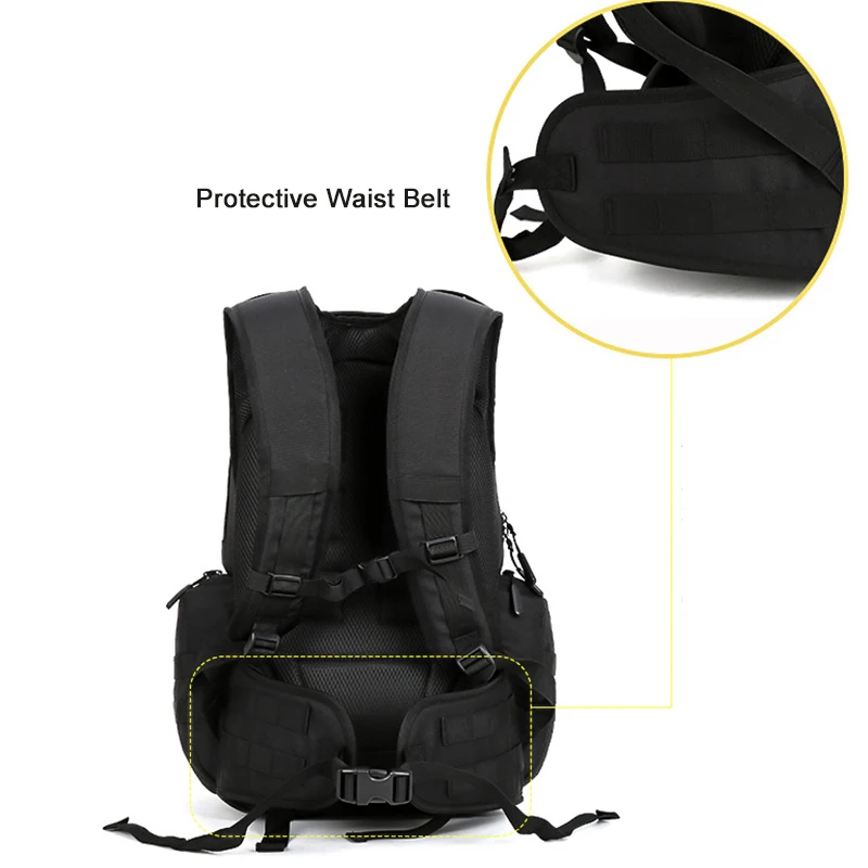 WINCENT 40L Military Tactical Backpack Hiking Mountaineering Outdoor Camping Nylon Wear-resistant Waterproof Hunting Backpack