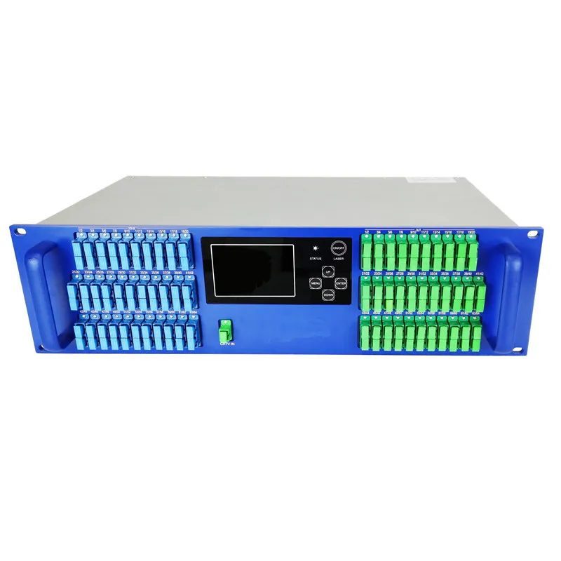 EDFA de Fibra Óptica WDM de 1550nm con 4/8/16/32/64 Puertos, Amplificador Óptico WDM