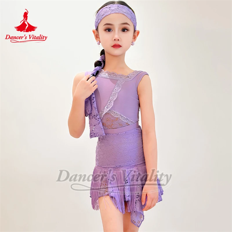 

Доступны два цвета, кружевное боди без рукавов для латинских танцев, юбка и головные уборы, костюм из трех предметов для занятий танцами чача-ча