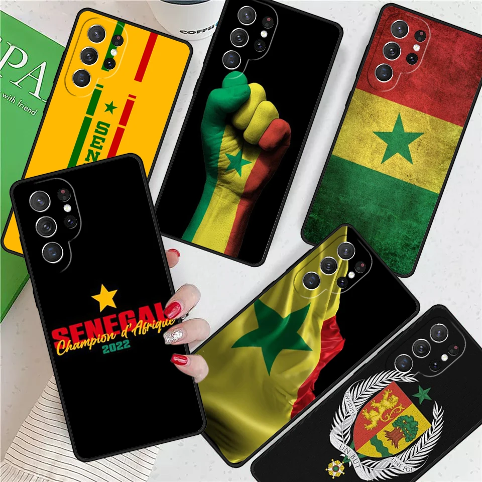 Senegal Flag For Samsung Galaxy S24 Ultra S21 S22 S8 S9 S10 5G Note 10 20 Plus FE S23 Phone case Cover Coque