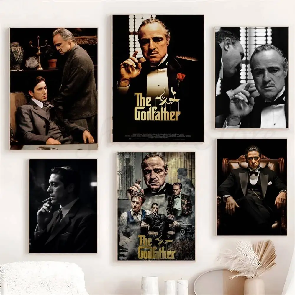 Hot Movie The Godfather Posters Living Room Bar Cafe Quality Canvas Vintage Style Comics Painting Art Home Wall Decor Picture