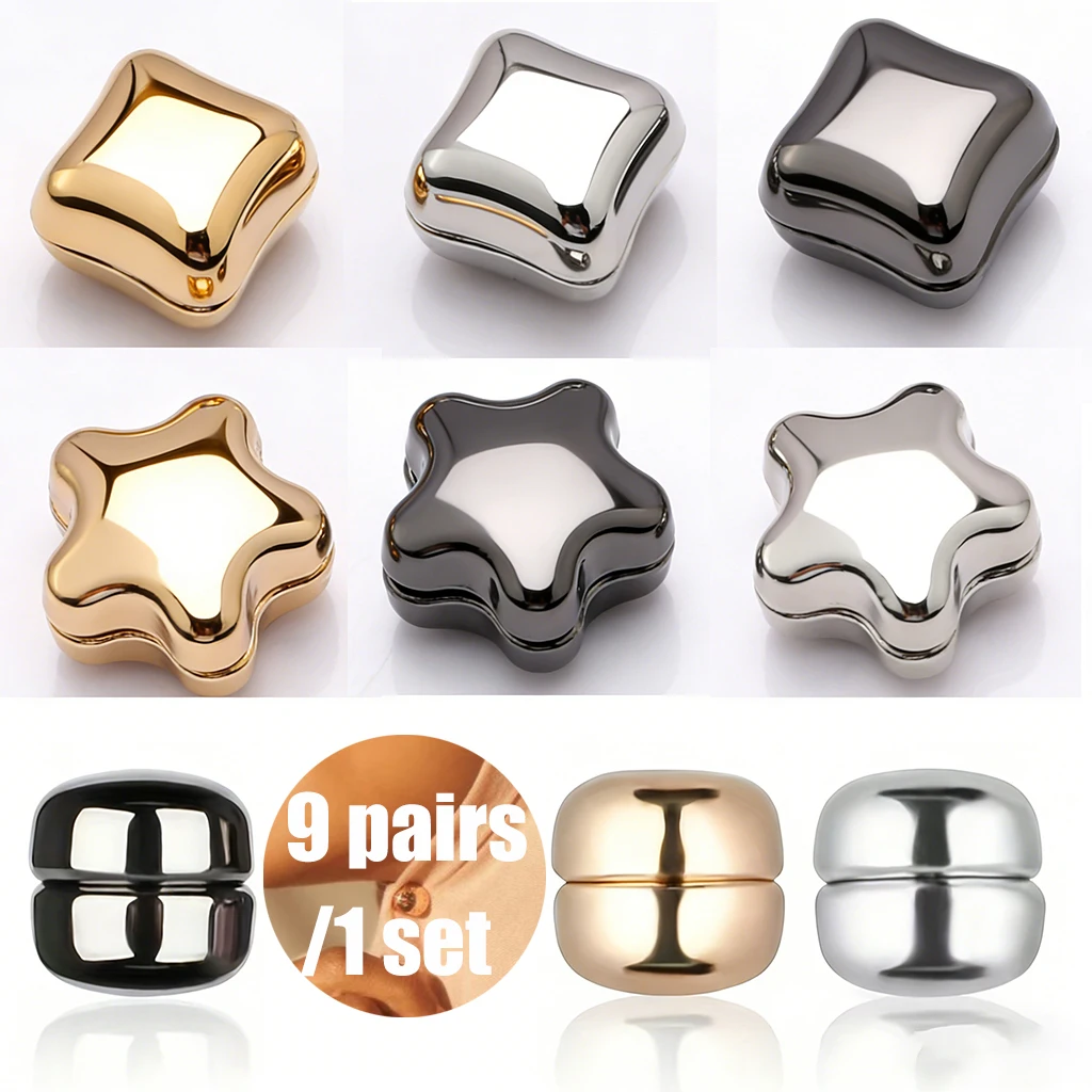 

9pcs Magnetic Pins Magnetic Headscarf Pin Button Women's Multi-purpose Minimalist Style Refrigerator Magnets
