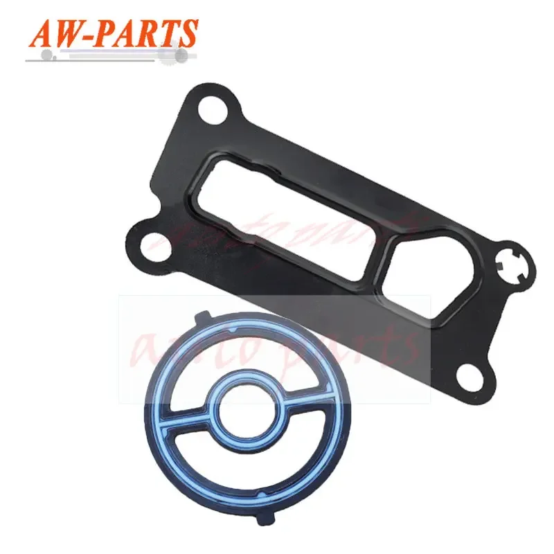 Engine Oil Cooler Filter Housing Gasket Seal LF0214342 LF0214700 1S7Z6A642AAA 1PC/Set Fit for Mazda 3 5 6 CX7 MX5 Miata Tribute