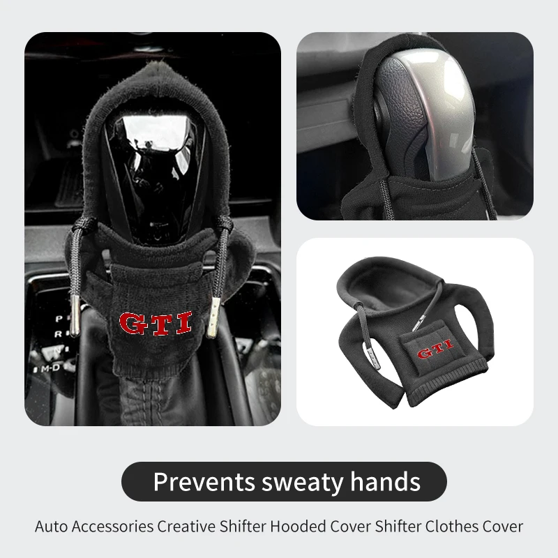 Car Hoodie Gear Shift Lever Cover Gear Knob Sweatshirt Hat For Volkswagen Golf 4 5 6 7 GTI Tiguan Passat B5 B6 B7 CC Jetta MK5