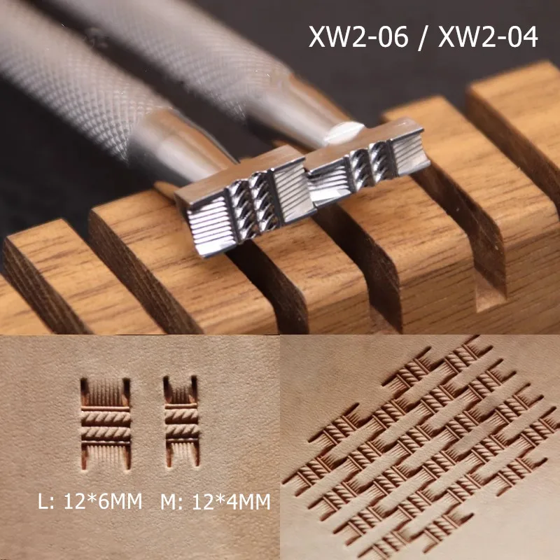 304 Stainless Steel Leather Carving Stamping Tools For Double-Strand Mat Weave ,Vegetable Tanned Leather DIY Craft Tools 12*6MM