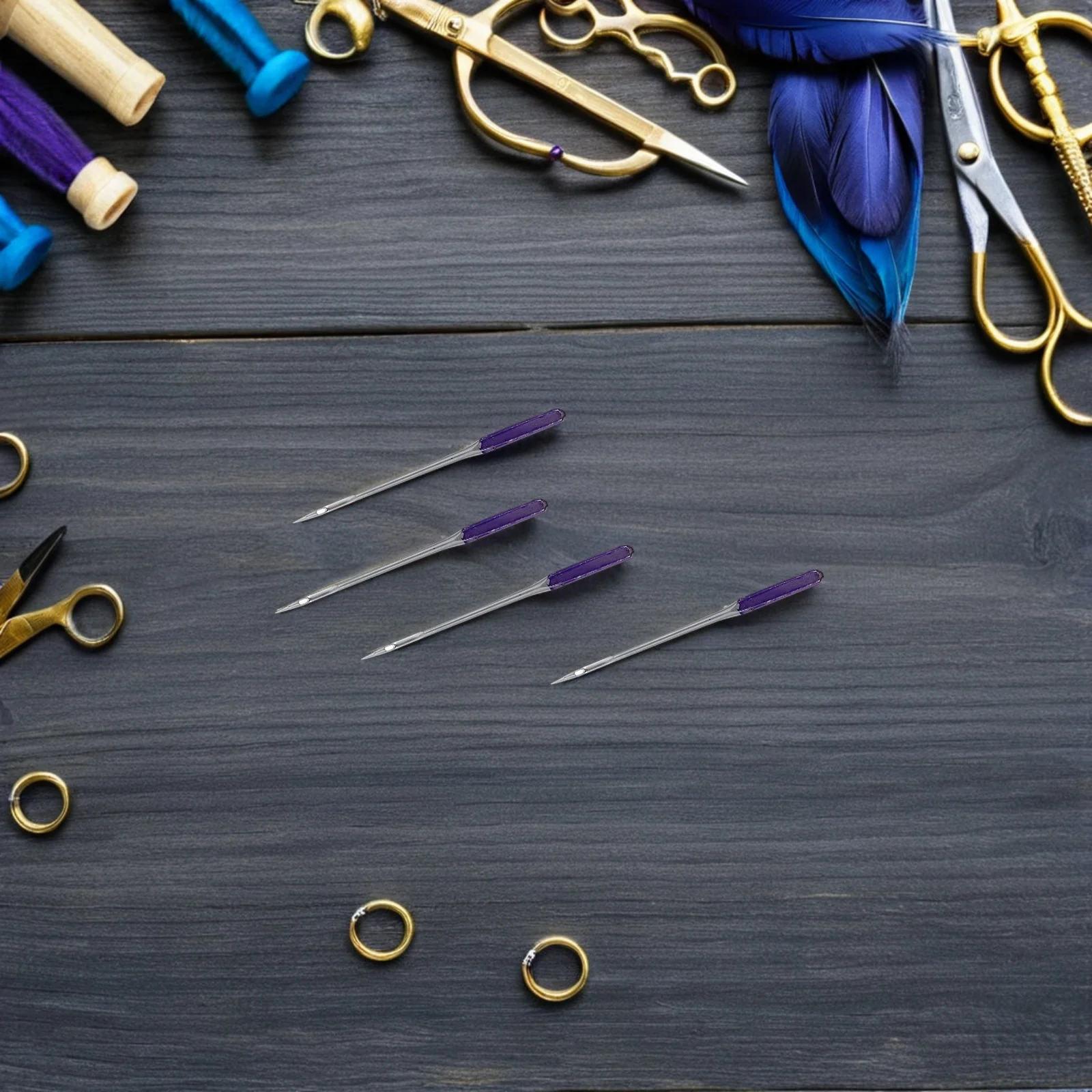 

48Pcs Universal Ballpoint Machine Needles Elastic Fabric Sewing Machine Versatile Home Industrial Anti Jump Skipped Stitch