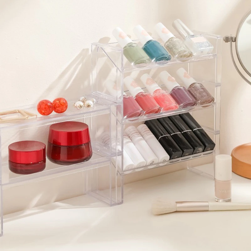Wielofunkcyjny przezroczysty stojak na lakier do paznokci uchwyt na stojak na kosmetyki narzędzie do Manicure Organizer do przechowywania — zdjęcie 3