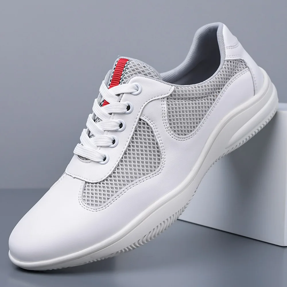 

2026 men's summer sports and leisure shoes, British white shoes, mesh shoes, men's casual leather shoes, outdoor running shoes