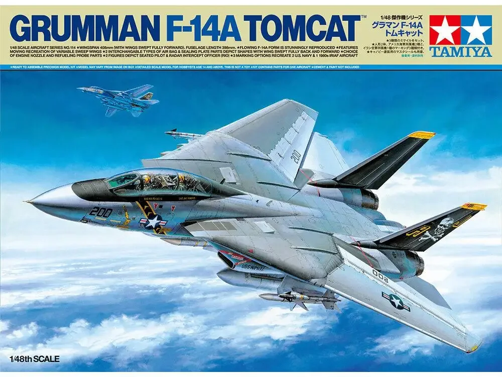 

Tamiya 61114, масштабная модель самолета 1/48, комплект военно-морского флота Grumman F-14A Tomcat Fighter