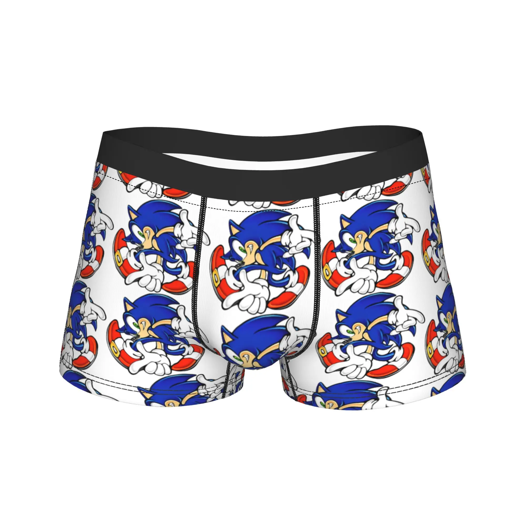 

Мужские трусы-боксеры S-Sonic в стиле ретро с мультяшным принтом, индивидуальный дизайн, трусы-шорты, новинка, большие размеры