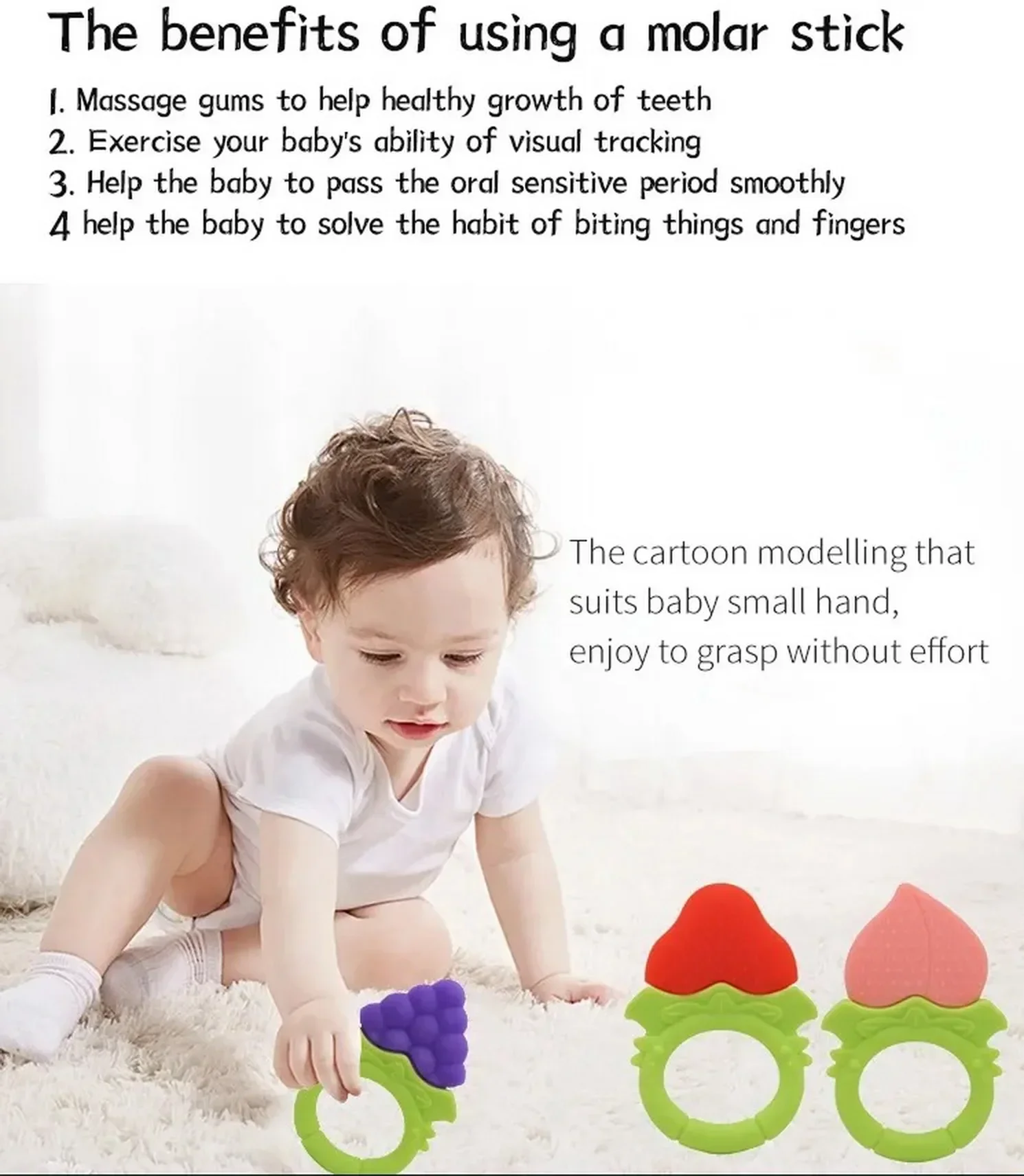Silicone Teether for Babies Newborn Fruit Sucking Chew Toy BPA-Free Teething Baby Accessory Gift Baby Teething Toy