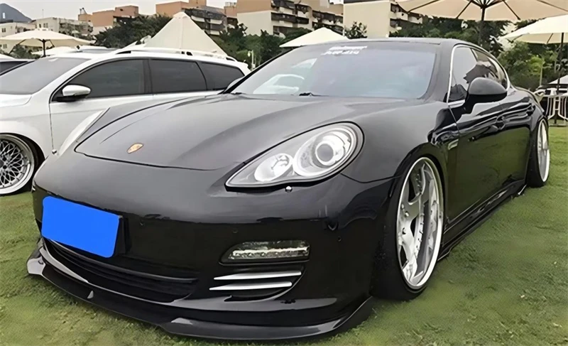 For Porsche Panamera 2010 2011 2012 2013 ReaI Carbon Fiber Front Bumper Lip Spoiler Kit