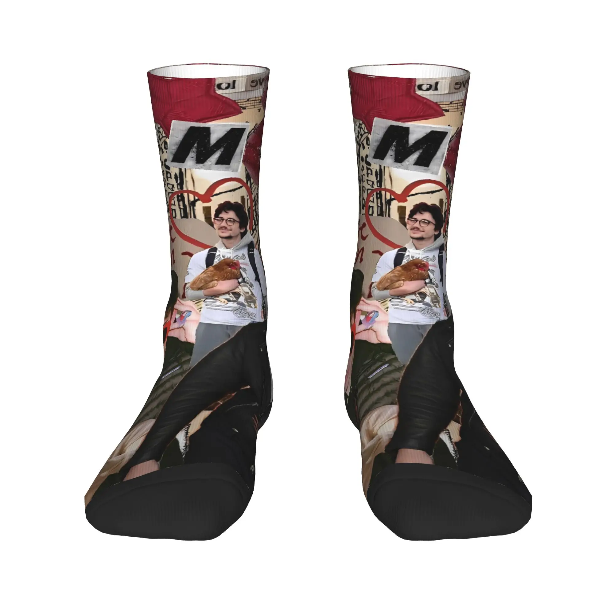 Milo Manheim Socks Charismatic Energetic Casual Stockings Spring Non Slip Unisex Men Socks Quality Custom Skateboard Socks