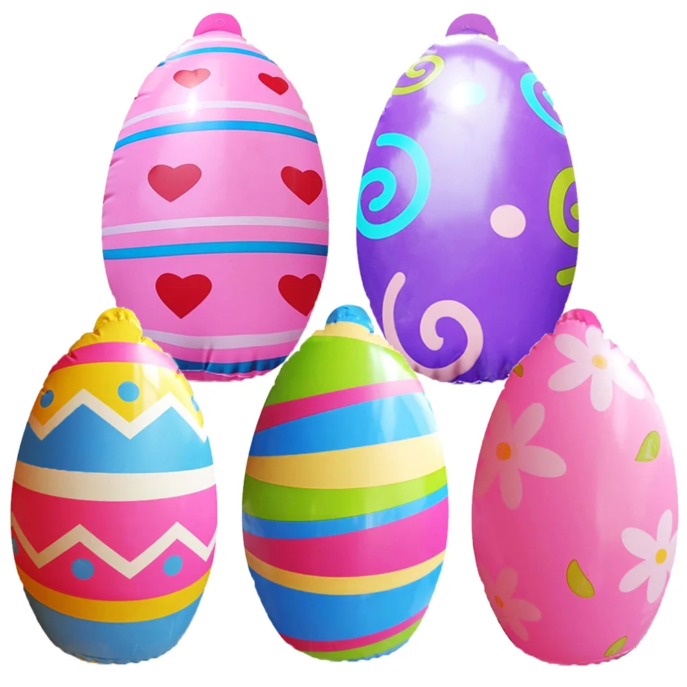 PVC Easter Eggs Children Favor Inflatable Toys Ornament Happy Easter Theme Party Scene Decoration Supplies Gifts