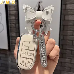 For Jeep TPU Car Key Case Cover for Dodge Ram 1500 Journey Charger Dart Challenger Grand Cherokee Renegade Fiat Chrysler 300C