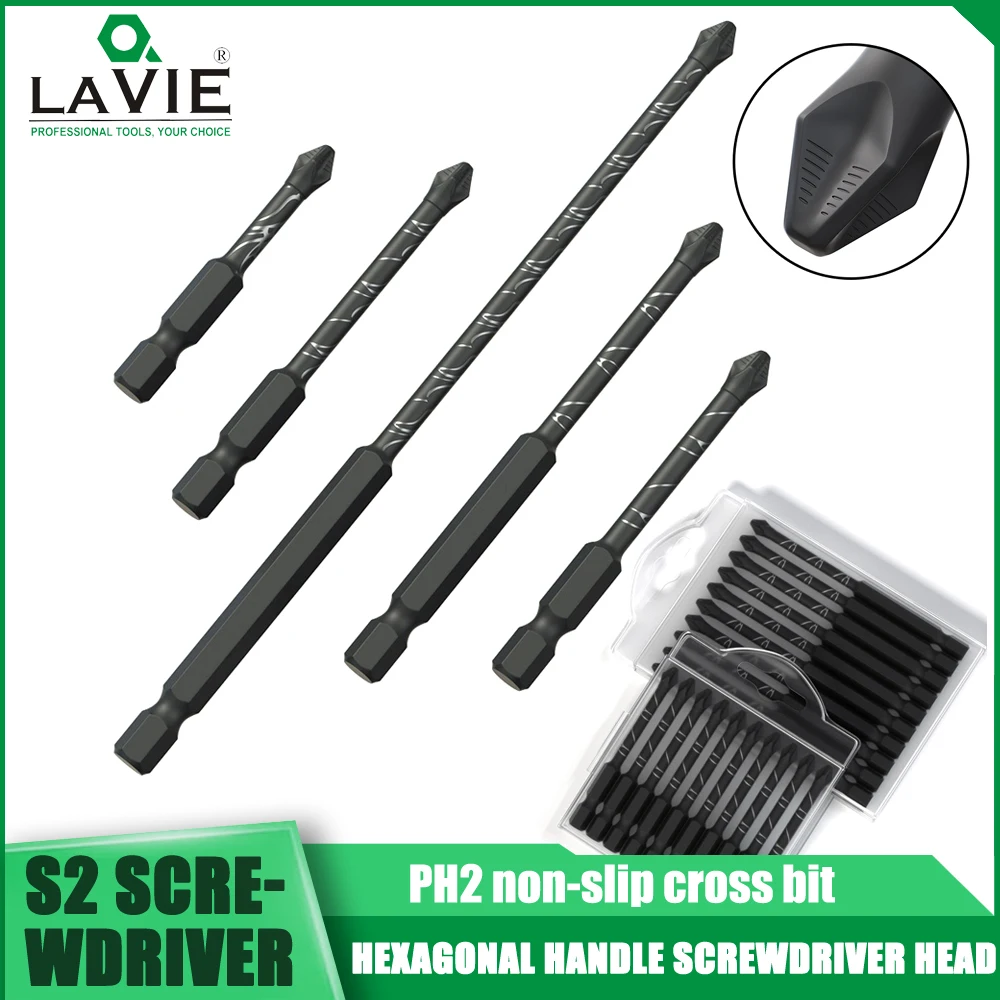 

LAVIE S2 Anti-skid Screw Batch Special Surface Treatment Wear-resistant Printed Batch Head Screw Anti-skid Hexagonal Bit Set