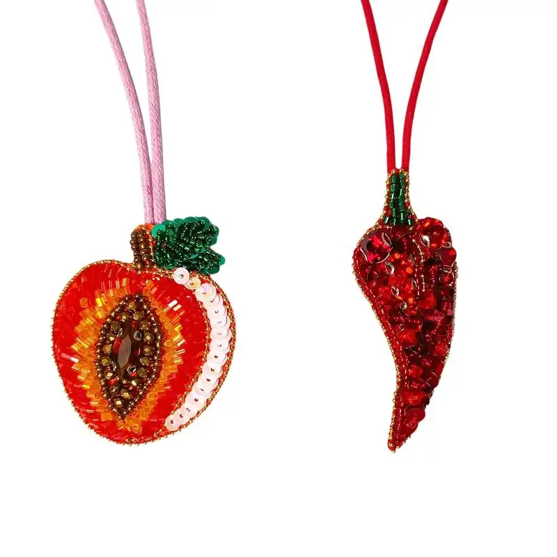 Modischer 3D-Perlen-Strass-Aufnäher, Sommerfrucht-Serie, Kristallverzierung für Taschen, Kleidung und DIY-Bastelarbeiten – Detail 7