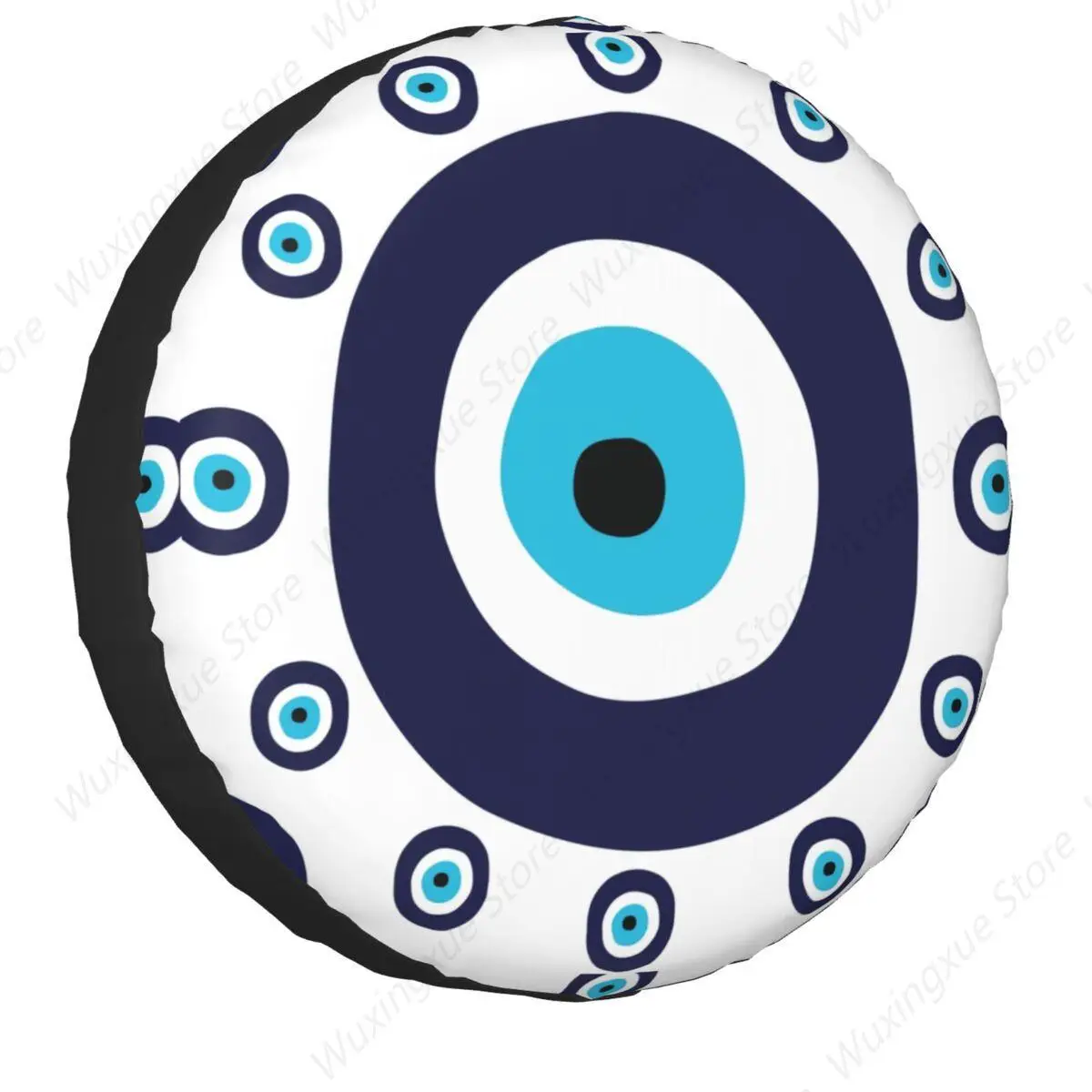 

Темно-синий и Aqua Nazar Evil Eye Lucky Charm, чехол для запасного колеса для Jeep Pajero Amulet, чехлы на колеса в стиле бохо, 14 дюймов, 15 дюймов, 16 дюймов, 17 дюймов