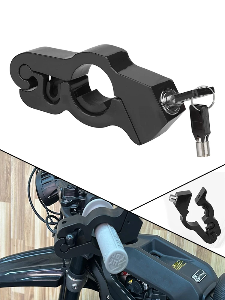 AliExpress 1pc Motorcycle Handlebar Lock Anti-Theft Brake Grip Throttle Lock Red Adjustable Universal for Bike Scooter Mopeds ATV