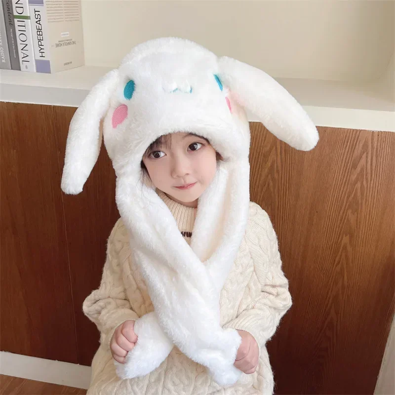 

Sweet MINISO Anime Cinnamoroll Fashion Soft Warm Hat Winter Cute Cartoon Kawaii Ins Scarf Students Cap Lovely Gifts for Kids