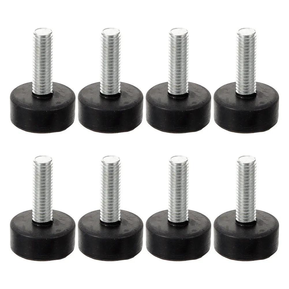 

8Pcs Adjustable Rubber Feet Heavy Duty Screw on Furniture Levelers Table Chair Workbench Desk Legs Pads Table Leveling Feet