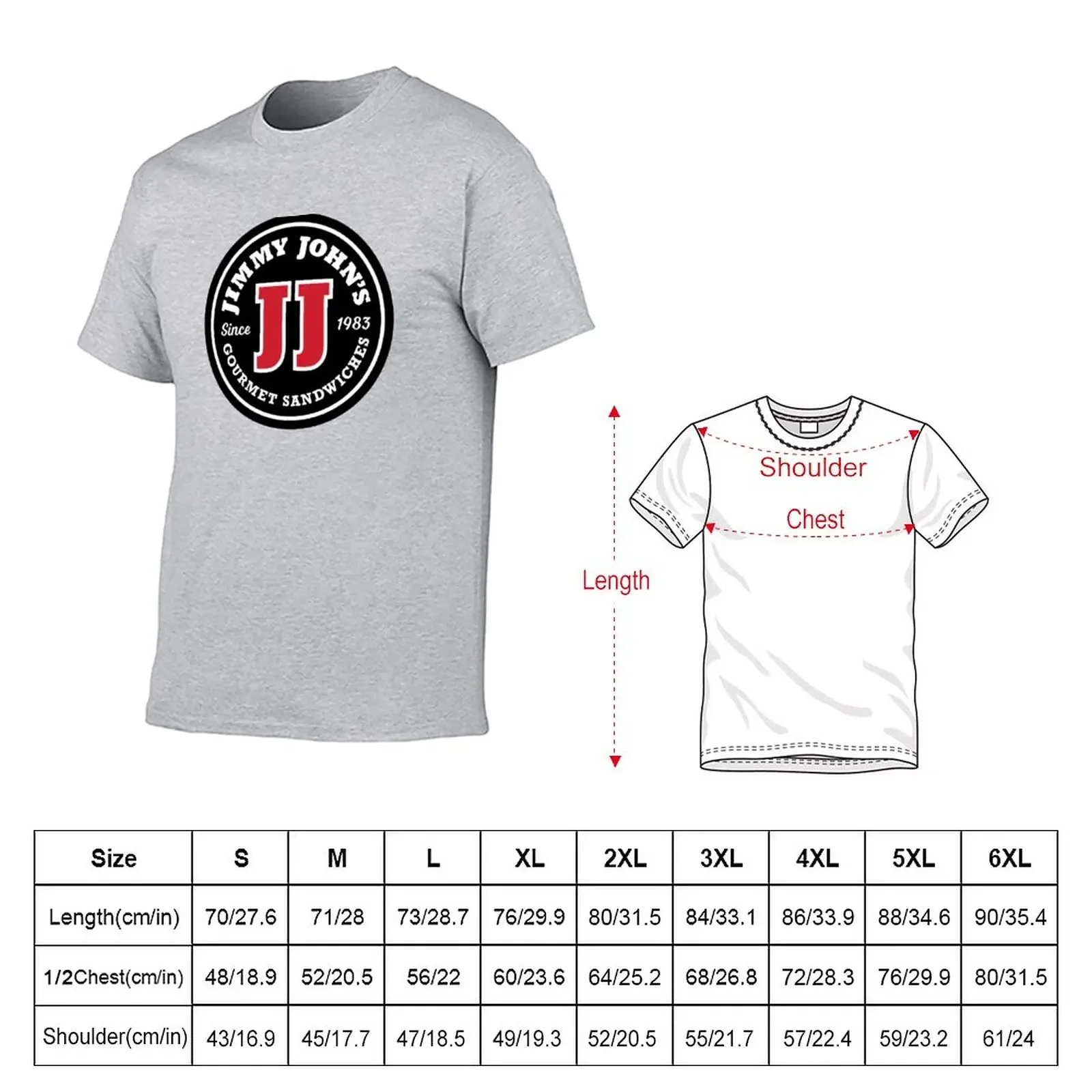 Resto Sandwich Jimmy John's T-Shirt animal prinfor boys anime clothes mens t shirts