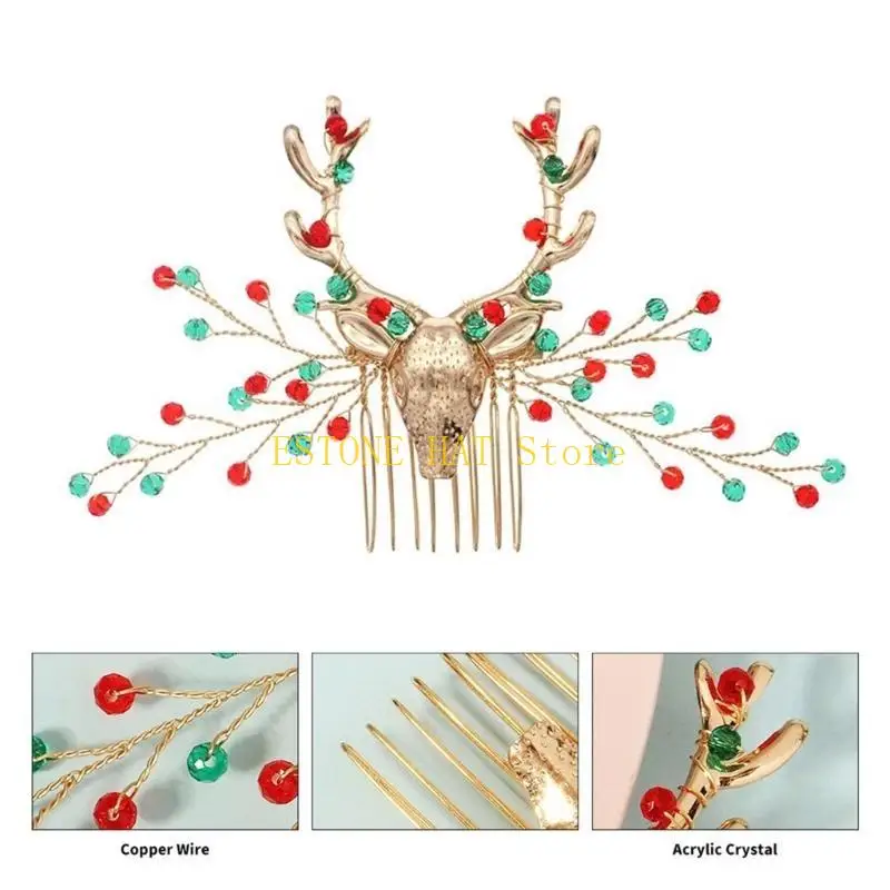 49MF Holiday Hairhoop Christmas REINDERE DADA Festival Festival accesorios accesorios toda edad