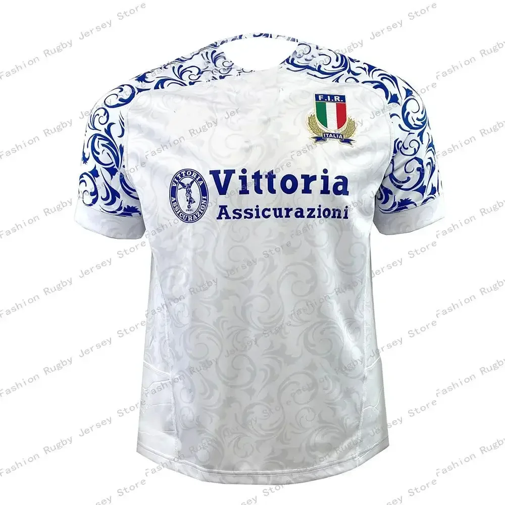 

24/25 Popular Italian Rugby Jerseys Players Men's Tops Kids Training Polo T-Shirts Team Unisex T-Shirts Teen Family Tops