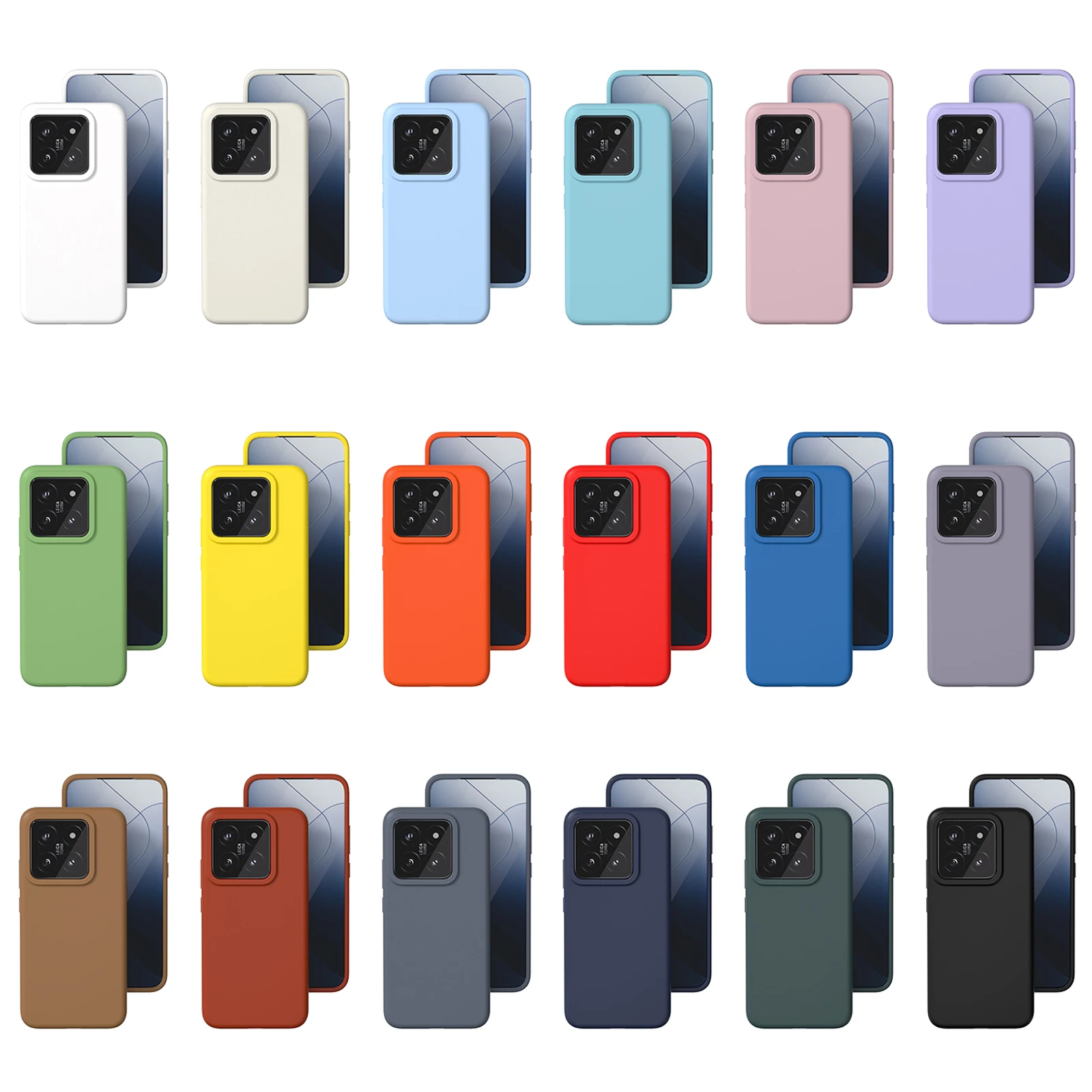 

Shockproof Liquid Silicone Case for Xiaomi Mi 14 Pro 13 13T Pro, Soft Silky Touch Full Protection Phone Cover Retail Package