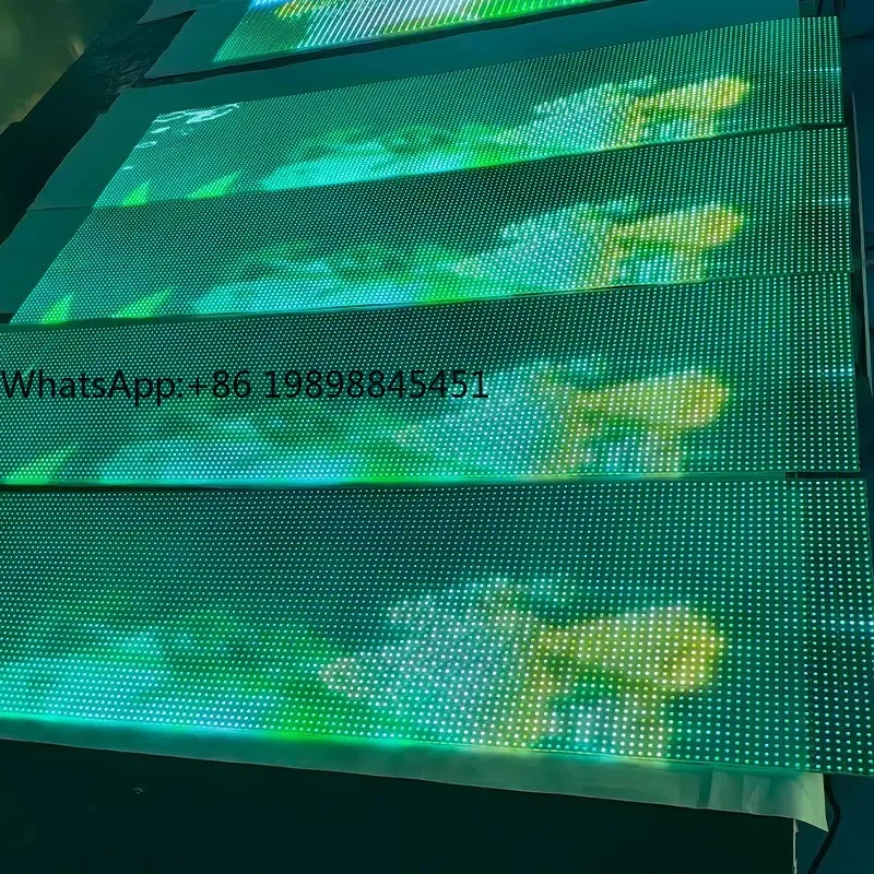 تقنية الربط غير الملحومة P6، شاشة عرض LED شفافة عالية السطوع، مراكز تسوق نافذة تجارية داخلية #1