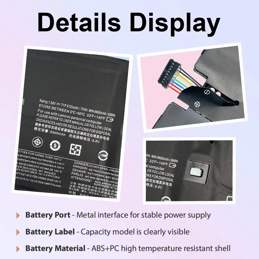 L16M4P60 Laptop Batter Replacement for Lenovo Ideapad Flex Pro-13IKB Yoga 920-13IKB Glass Series
