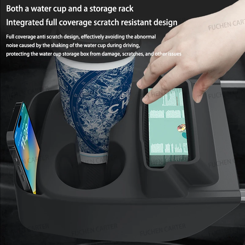 For Tesla New ModelY Standard 2025 2026 Central Control Cup Holder Storage Box Glasses Holder Tray Organizer Interior Accessorie view 3