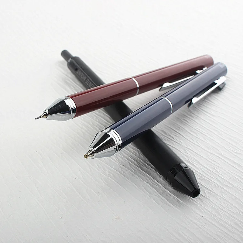 4 In 1 Multicolor Metal Ballpoint Pens 3 Colors Ball Pen 1 Automatic Pencil for School Office Writing Supplies Stationery Gifts