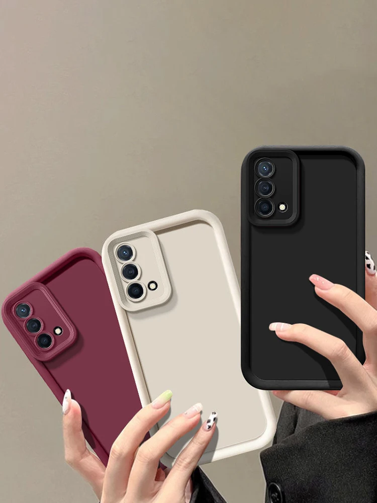 Pour OPPO A93 4G étui Oppo F17 Pro 4G coque de téléphone OPPO Reno4 Lite 4G Reno4 F prévention des chutes luxe bonbons mat couverture souple