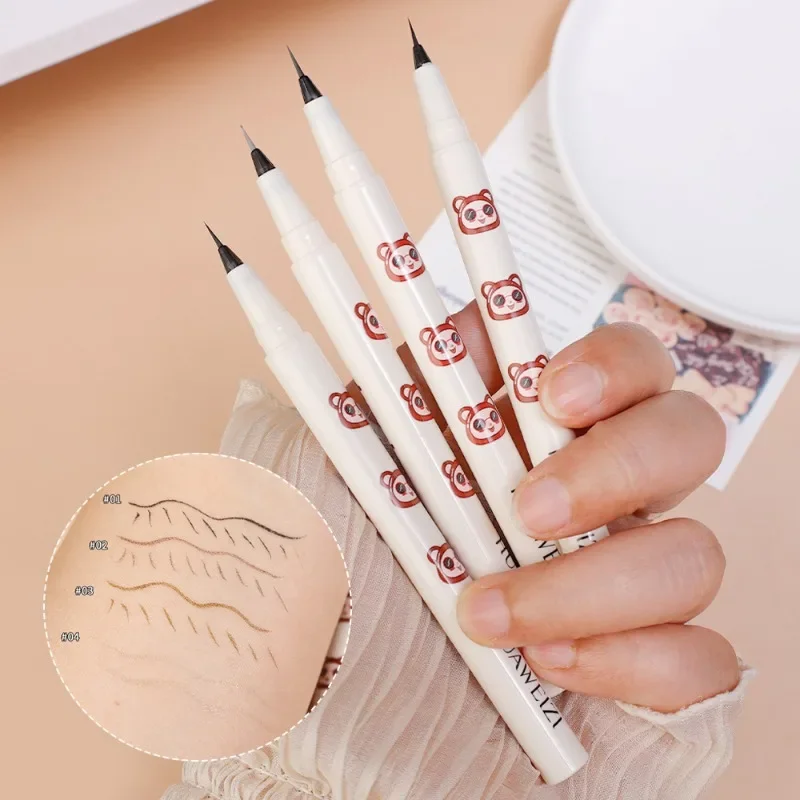 Ultra-thin Liquid Eyeliner Pen Fast-drying Waterproof Anti-sweat Lasting Black Brown Lower Eyelash Eyeliner Pen Makeup Comestic