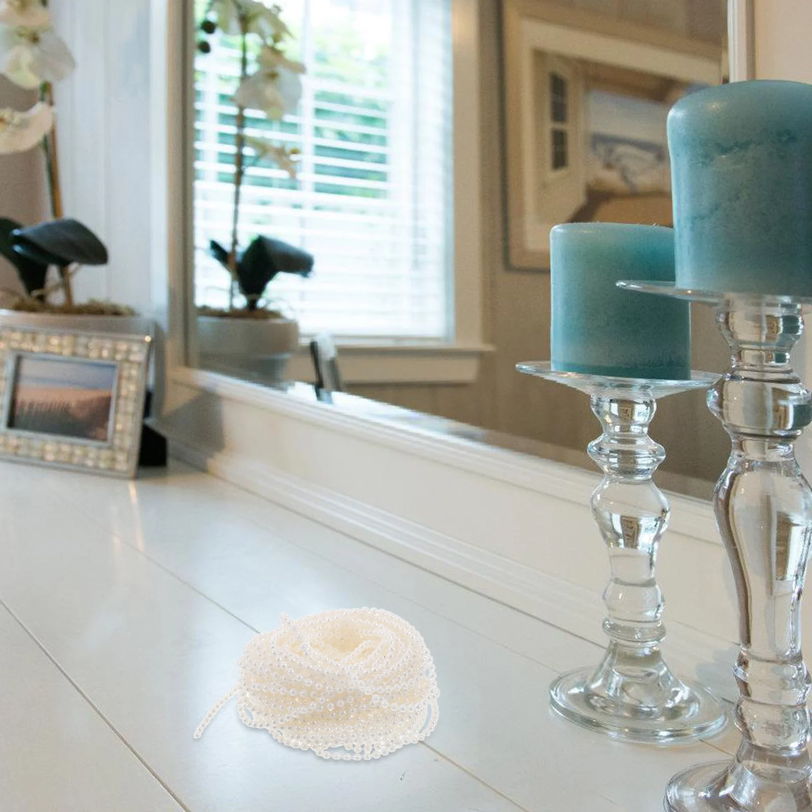 

1 Roll Small Faux Pearl Beads Garland Pearl Bead Roll Strand for Wedding Floral Centerpieces Party Favor Christmas 3mm