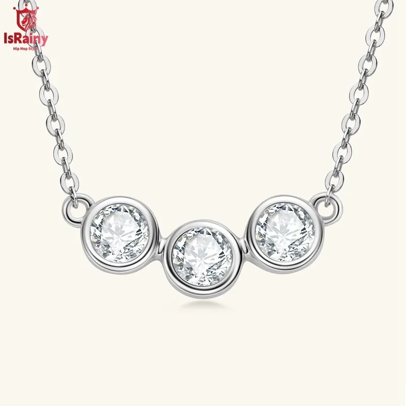 

Женское ожерелье с муассанитом, из серебра 925 пробы, 4 мм