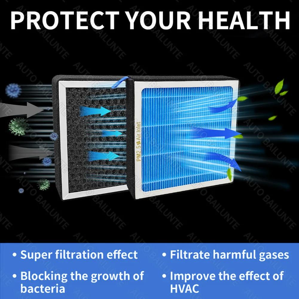 1 قطعة لاند روفر رينج روفر سبورت 2014-2022 حلقي 2018-2025 سيارة فلتر الهواء مكيف استبدال عدة اكسسوارات السيارات