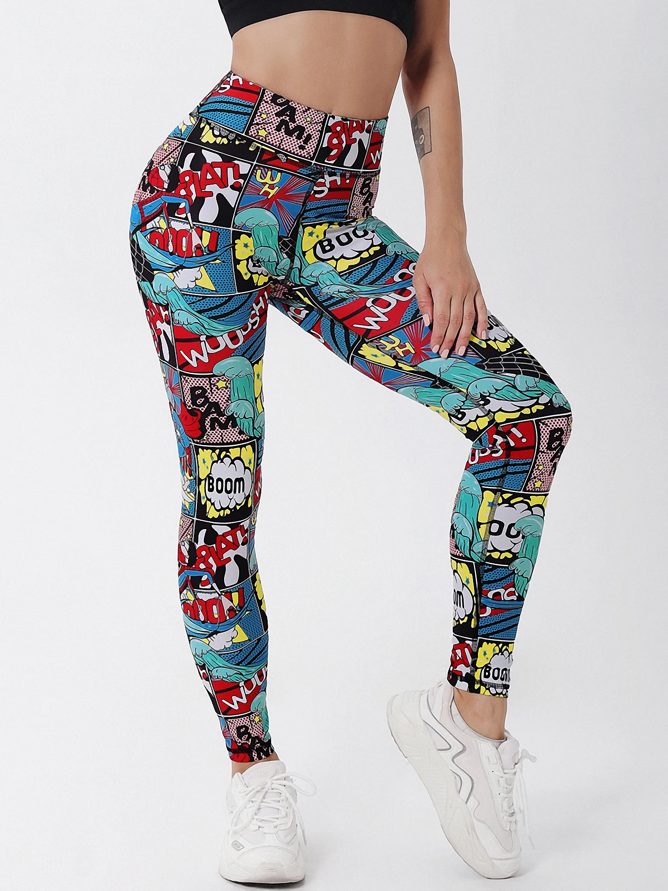 Hohe Taille Leggings Push-Up Spiel BOOM Cartoon Print Leggins Sport Frauen Lauf Gym Hosen Energie Leggings Mädchen Leggins