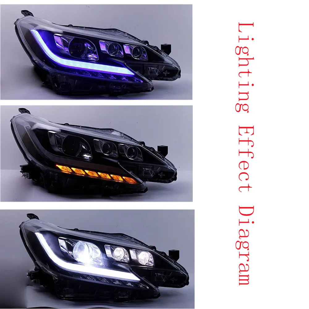 

Set Car Headlights for Toyota Mark X GRX130 GRX133 GRX135 Head Lamp 2012-2019