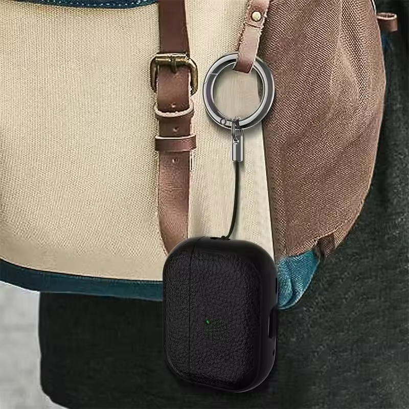 Leather Texture Case For Apple Airpods 1 2 3 4 Pro air pods Wrieless Bluetooth Earphone Protective Cover Anti-lost Headphone Bag - Image 3