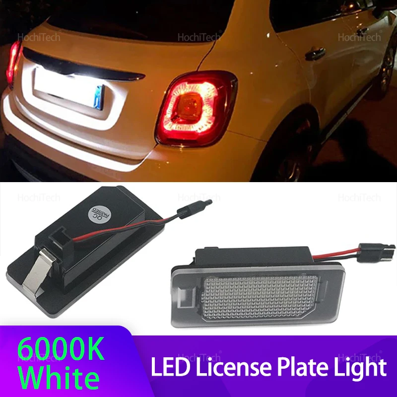 

2pcs LED White License Plate Light Canbus Number Lamp No Error for Fiat 500X 2014 2015 2016 2017 2018 2019