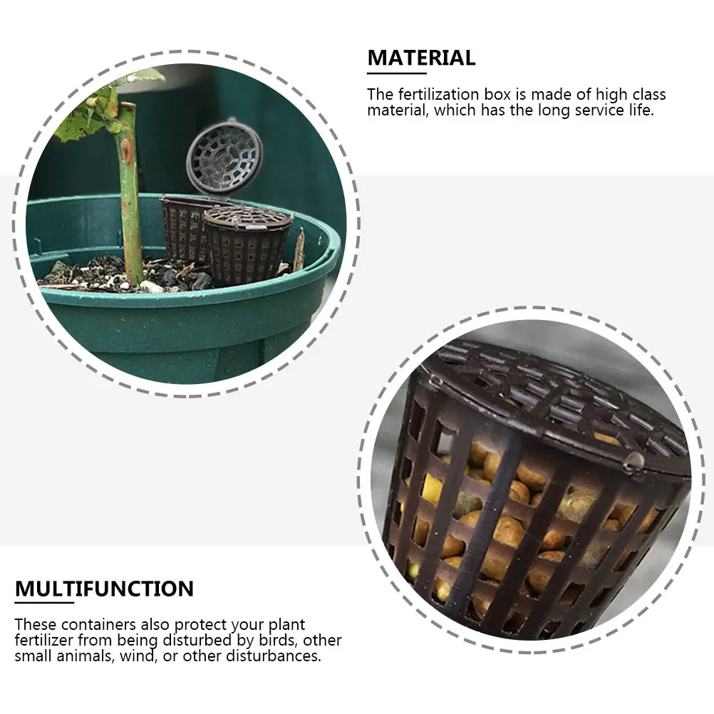 

HANABASS 22Pcs Garden Fertilizer Box with Lid Bonsai Slow Release Nutrition Container Soil Cups Easy Insertion