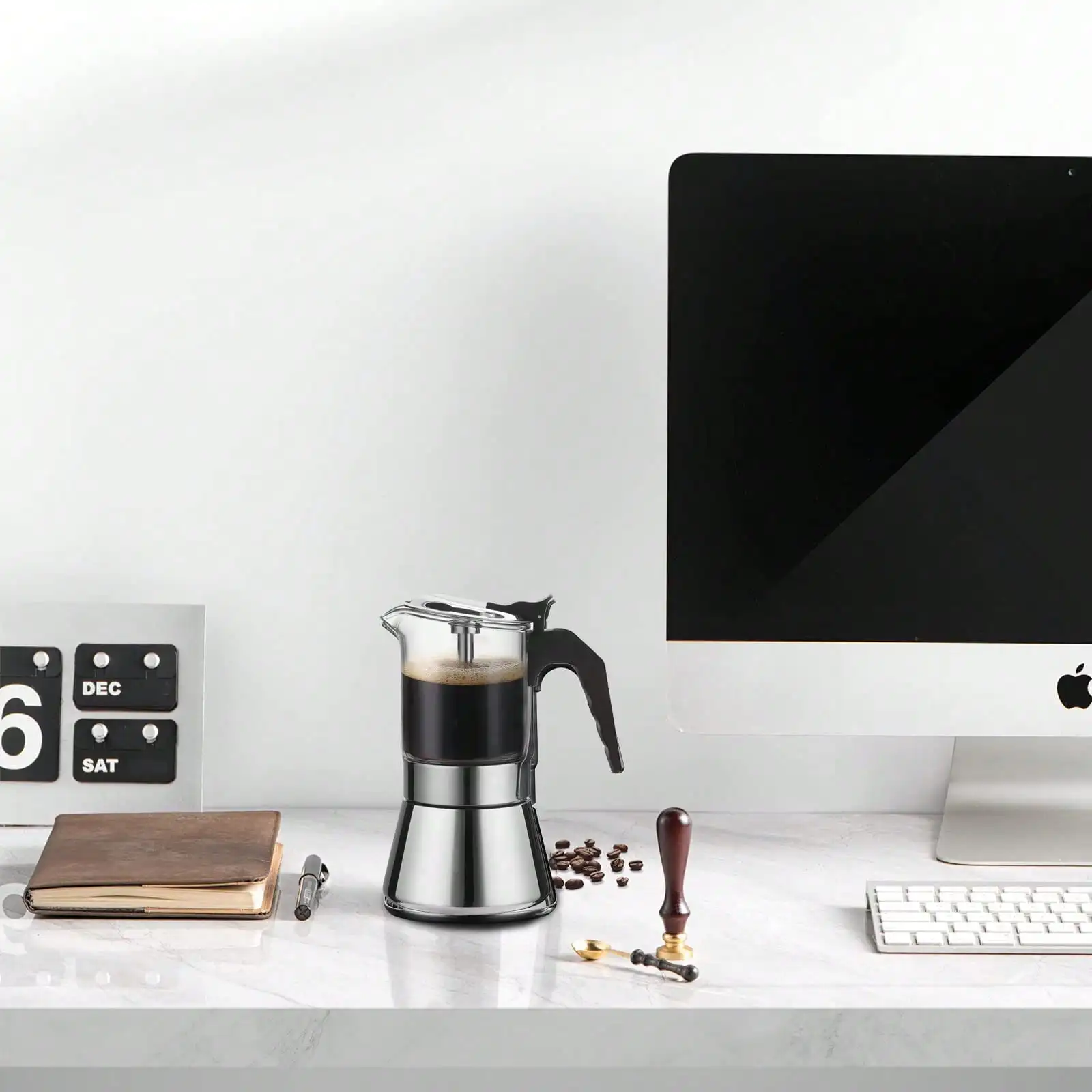 4/6/9 كوب صانع القهوة الفولاذ المقاوم للصدأ ماكينة الاسبريسو موكا وعاء ماكينة الاسبريسو للمنزل المطبخ التخييم