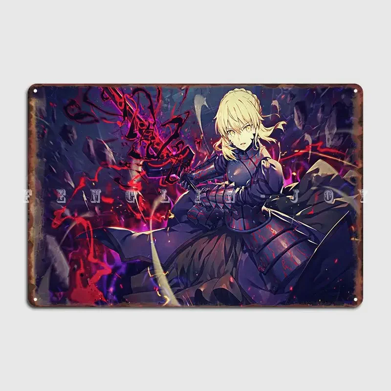 Fate Stay Night Poster Metal Plaque Club Home Party Create Wall Plaque Tin Sign Posters