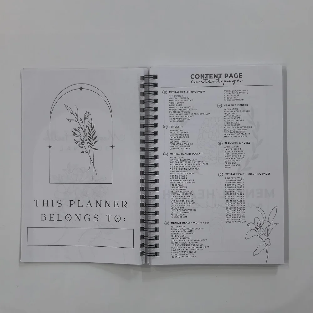 5 Books in 1 Planner CBT + DBT + ACT workbook cognitive behavioral therapy,dialectical behavior therapy and commitment therapy
