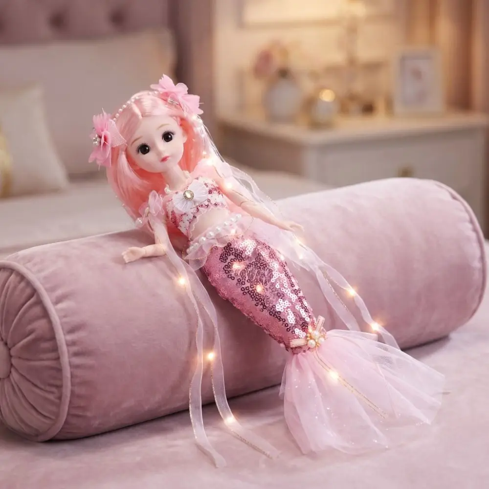 Colorful Multi Joints Mermaid Play House Sequined Mermaid Princess 30cm Dress Up Movable Mermaid Girl Gift